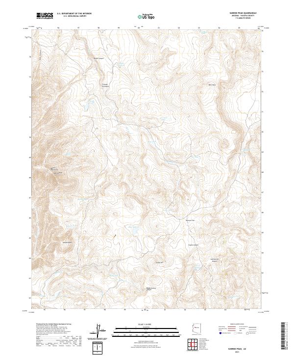 Sunrise Peak 2021 topographic map thumbnail
