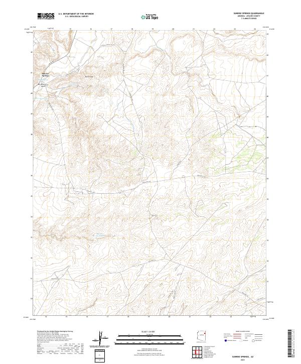 Sunrise Springs topographic map thumbnail