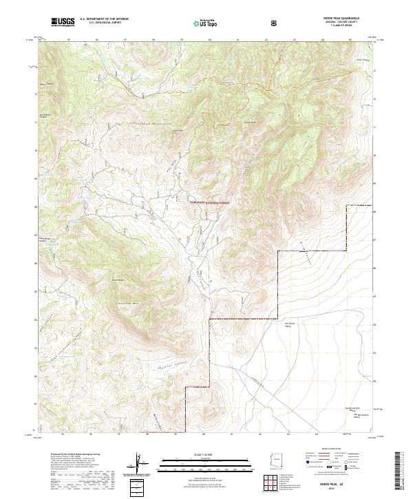 Swede Peak topographic map thumbnail