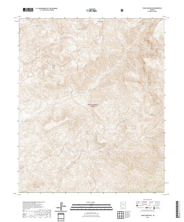 Table Mountain topographic map thumbnail