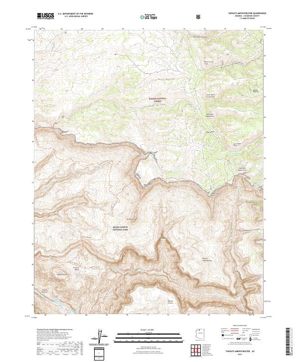 Tapeats Amphitheater topographic map thumbnail