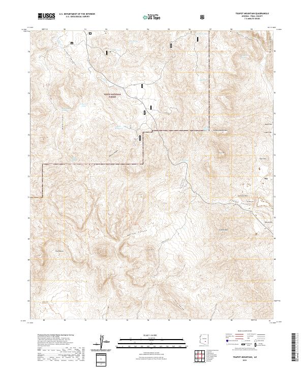 Teapot Mountain topographic map thumbnail