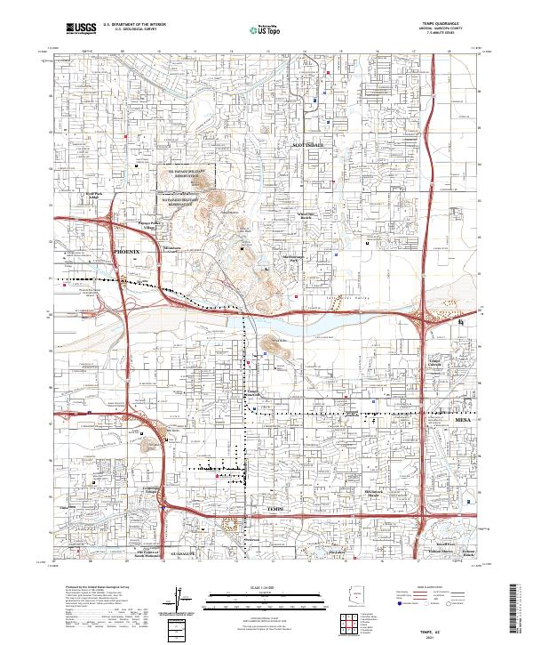 Tempe topographic map thumbnail