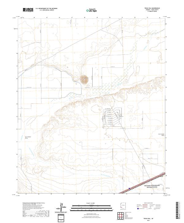 Texas Hill topographic map thumbnail