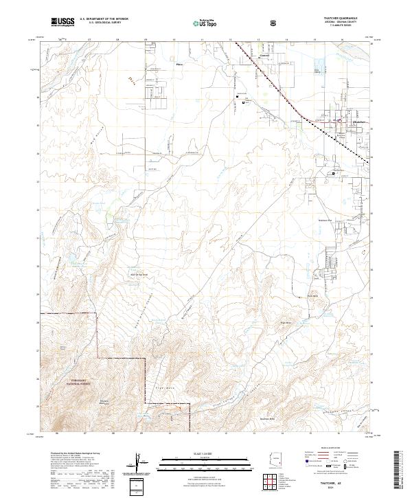Thatcher topographic map thumbnail