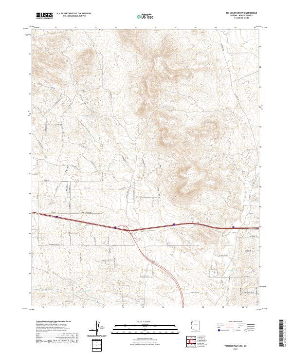 Tin Mountain NW topographic map thumbnail