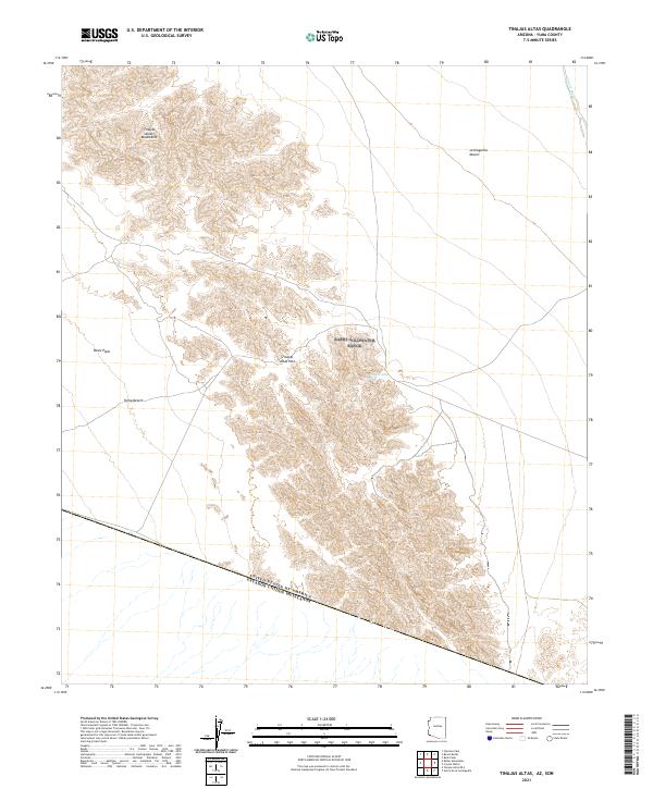 Tinajas Altas topographic map thumbnail