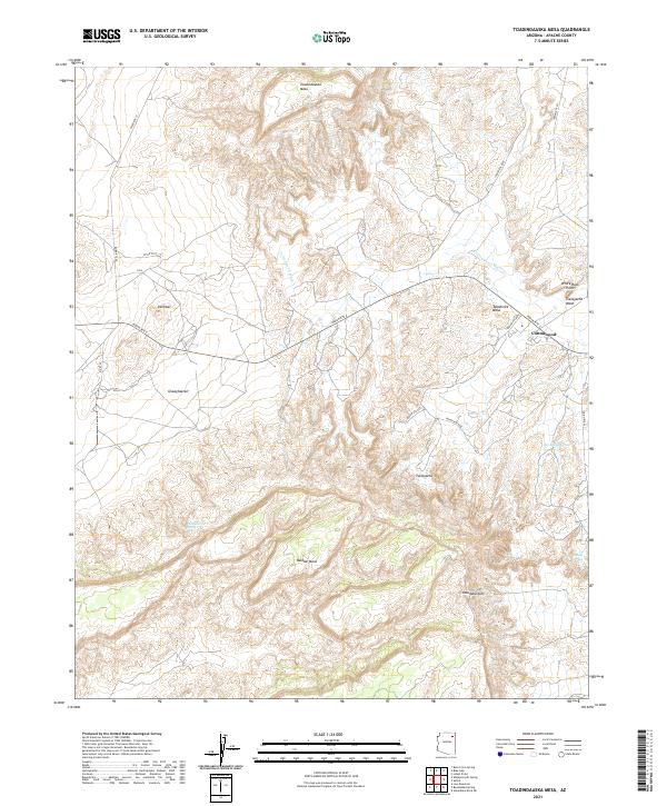 Toadindaaska Mesa topographic map thumbnail