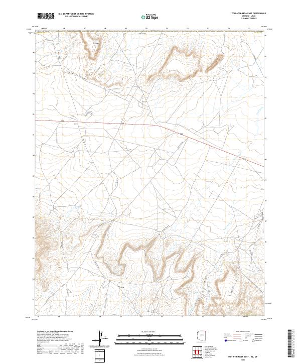 Toh Atin Mesa East topographic map thumbnail