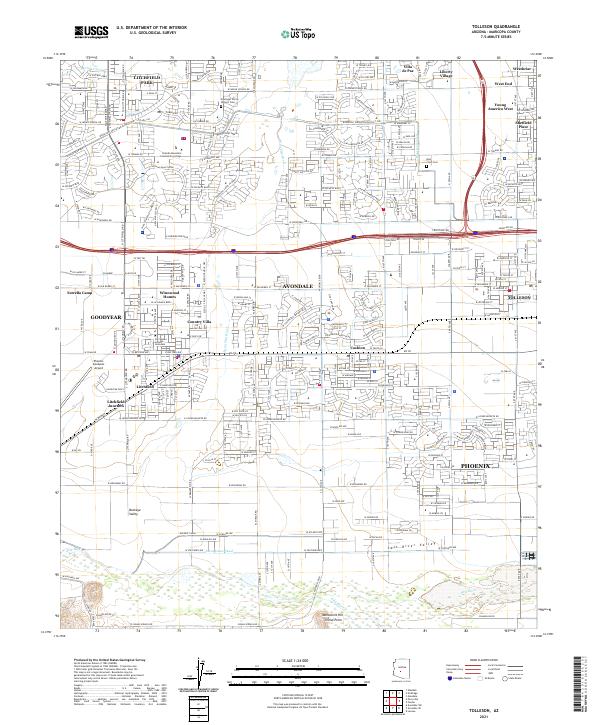 Tolleson 2021 topographic map thumbnail