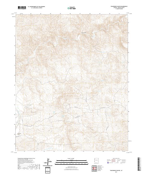 Tom Brown Canyon topographic map thumbnail