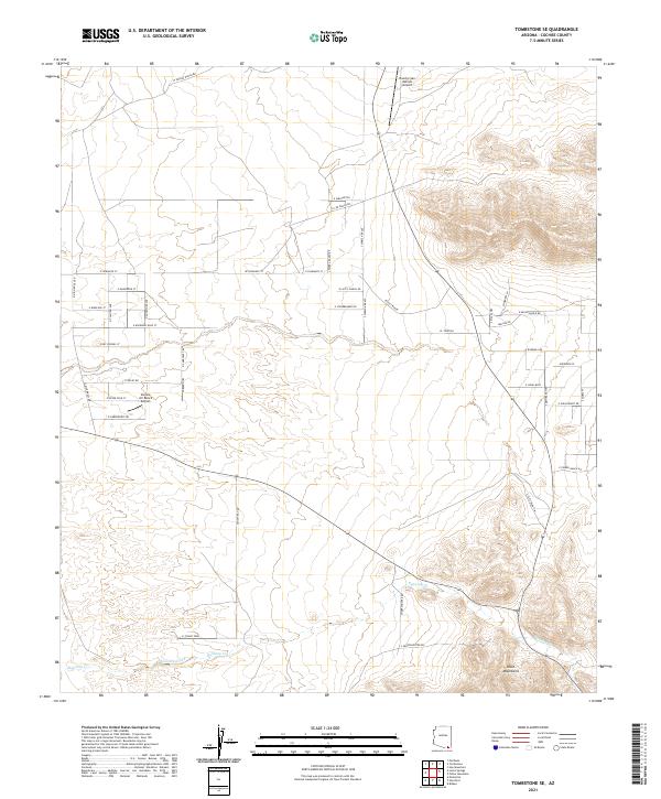 Tombstone SE 2021 topographic map thumbnail