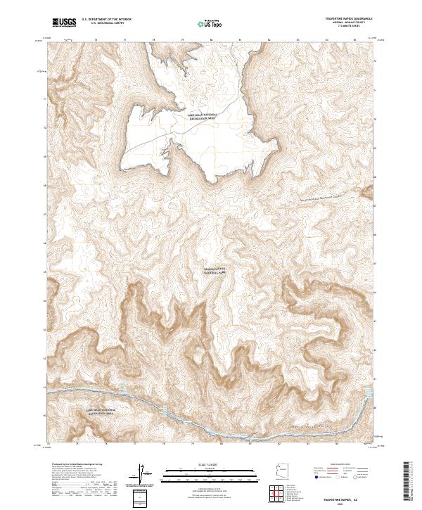 Travertine Rapids 2021 topographic map thumbnail