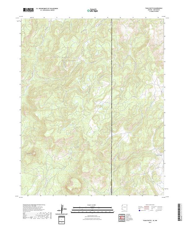 Tsaile Butte topographic map thumbnail