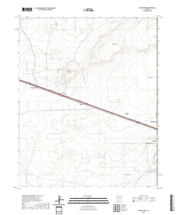 Tucker Mesa topographic map thumbnail