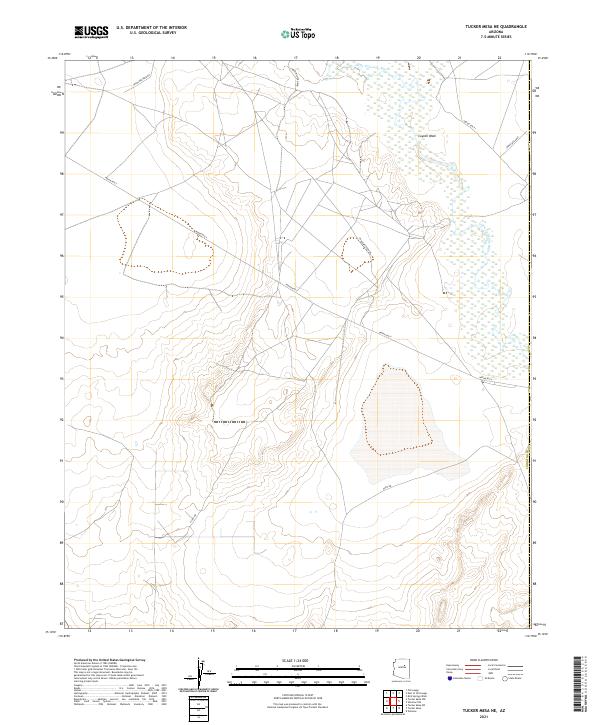Tucker Mesa NE topographic map thumbnail