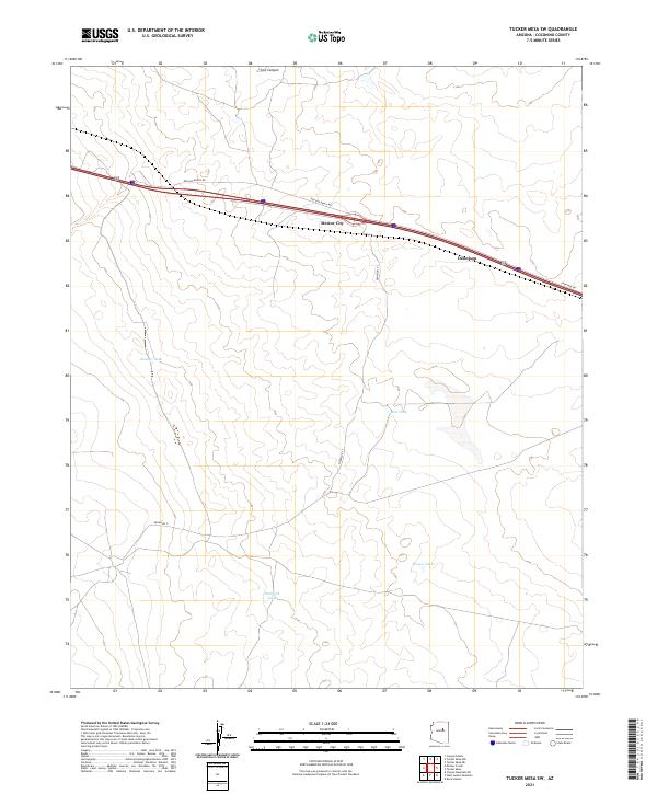 Tucker Mesa SW topographic map thumbnail