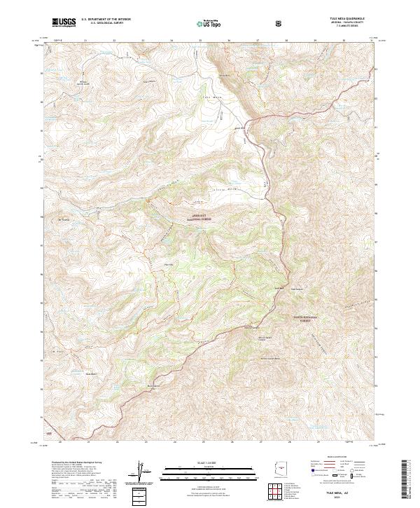 Tule Mesa topographic map thumbnail