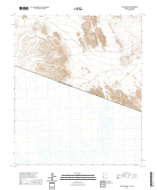 Tule Mountains 2021 topographic map thumbnail