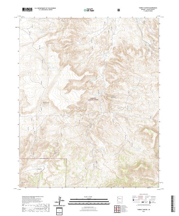 Turkey Canyon topographic map thumbnail