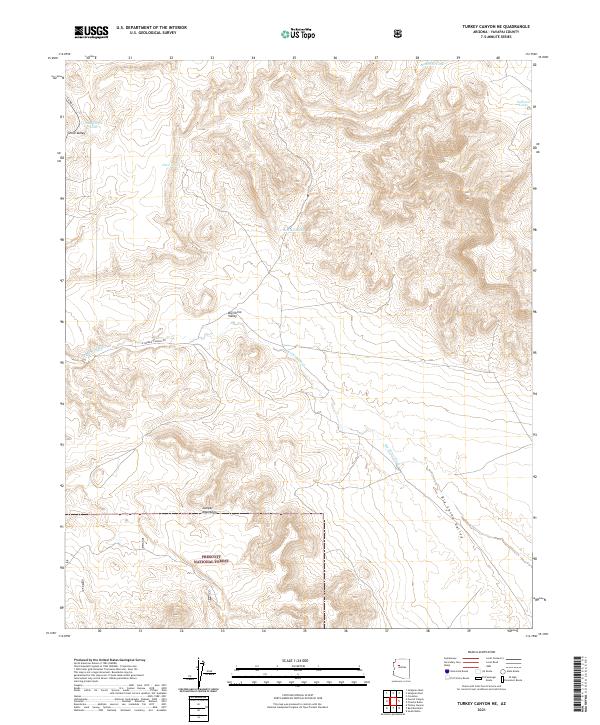 Turkey Canyon NE topographic map thumbnail