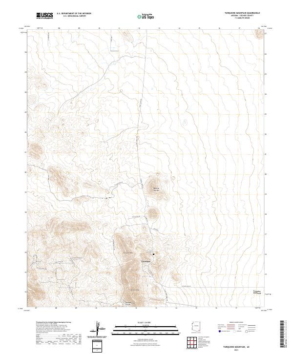 Turquoise Mountain topographic map thumbnail