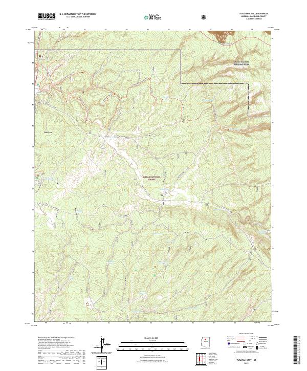 Tusayan East 2021 topographic map thumbnail