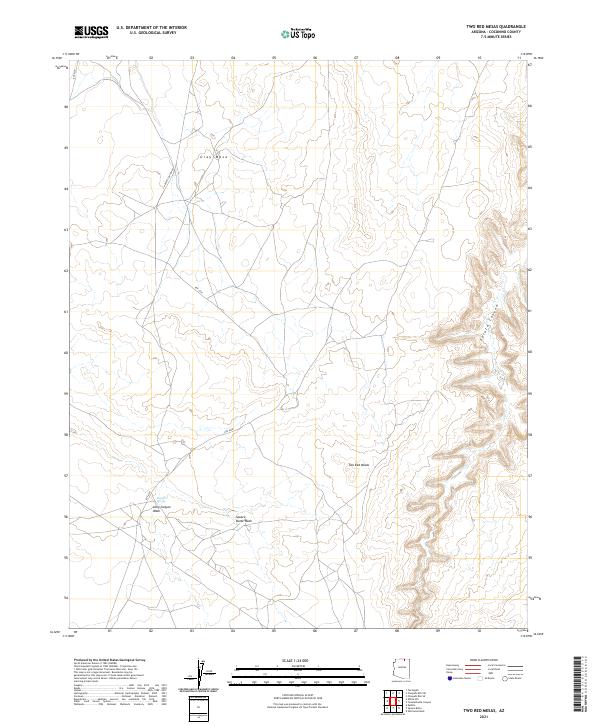 Two Red Mesas 2021 topographic map thumbnail