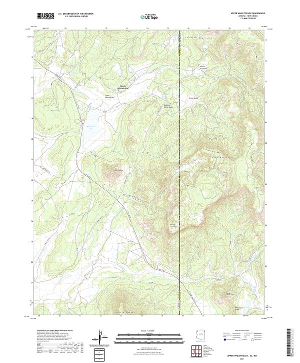 Upper Wheatfields 2021 topographic map thumbnail