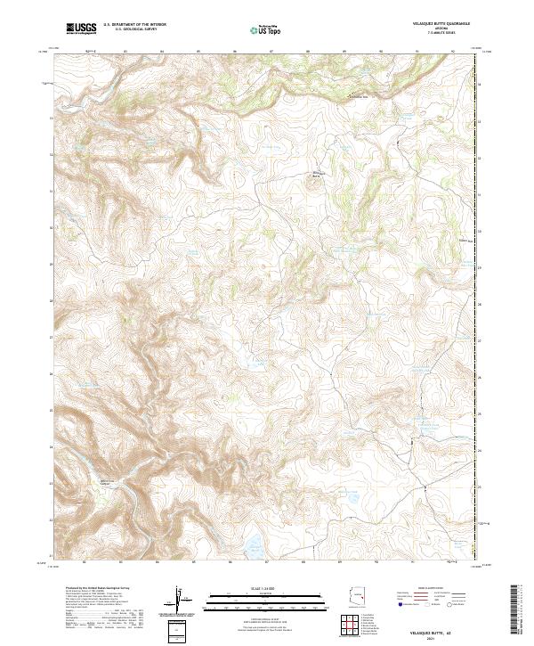 Velasquez Butte topographic map thumbnail
