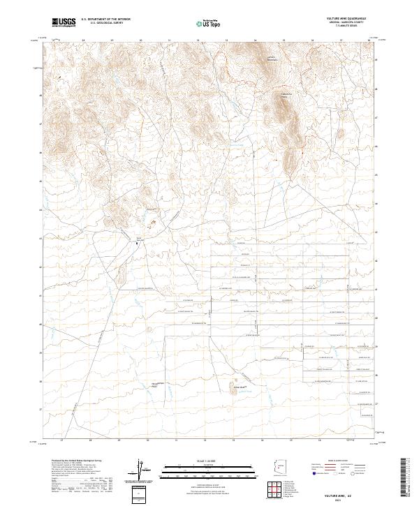 Vulture Mine topographic map thumbnail