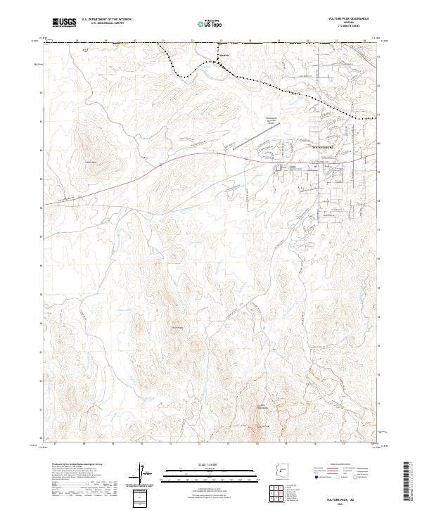 Vulture Peak topographic map thumbnail