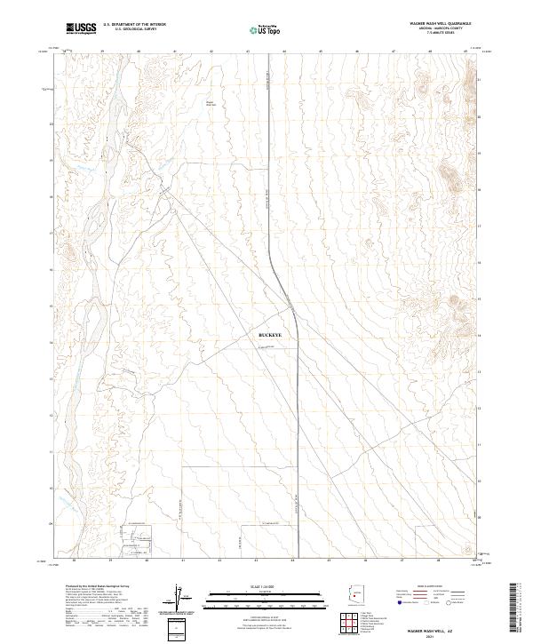 Wagner Wash Well topographic map thumbnail