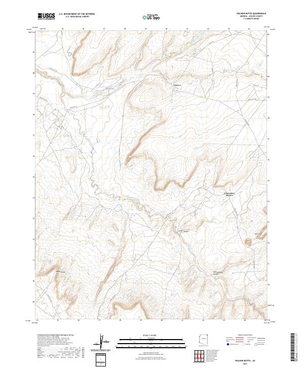 Walker Butte 2021 topographic map thumbnail