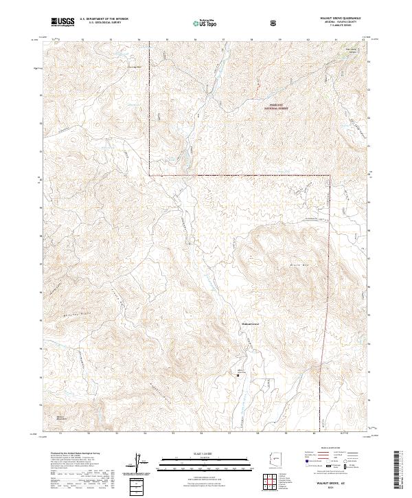 Walnut Grove 2021 topographic map thumbnail