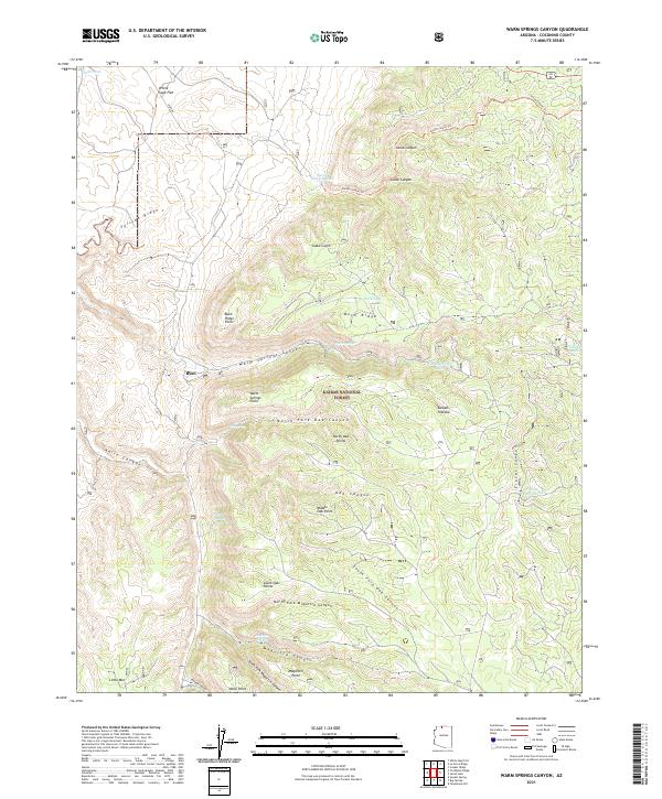 Warm Springs Canyon topographic map thumbnail