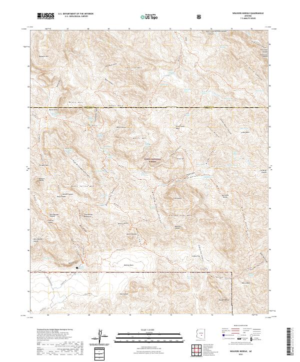Weavers Needle 2021 topographic map thumbnail