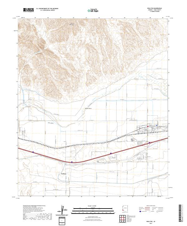 Wellton topographic map thumbnail