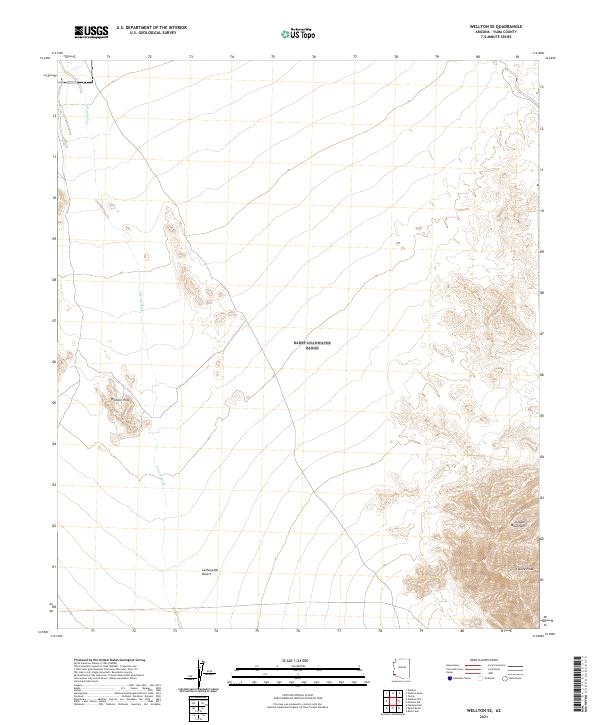 Wellton SE topographic map thumbnail