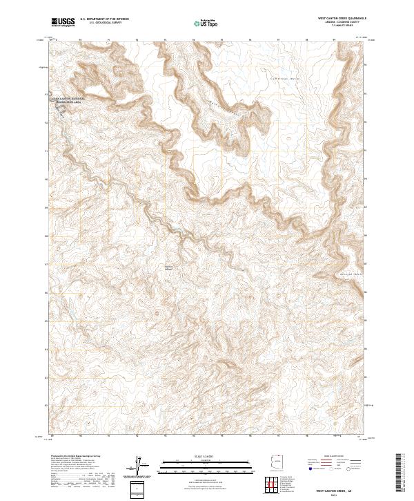West Canyon Creek topographic map thumbnail