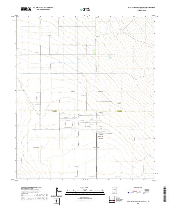West of Greasewood Mountain 2021 topographic map thumbnail