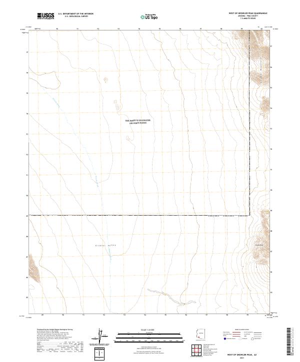 West of Growler Peak topographic map thumbnail