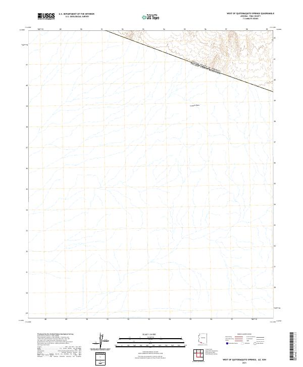 West of Quitobaquito Springs topographic map thumbnail