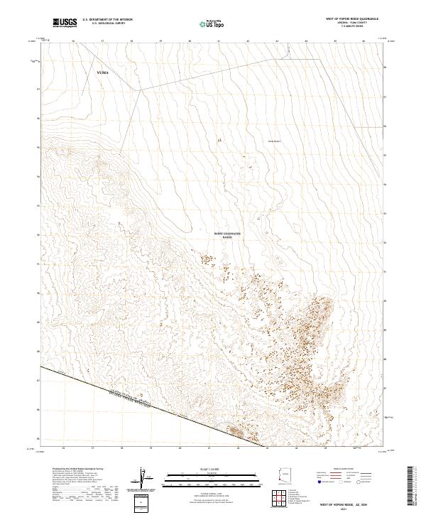West of Vopoki Ridge topographic map thumbnail