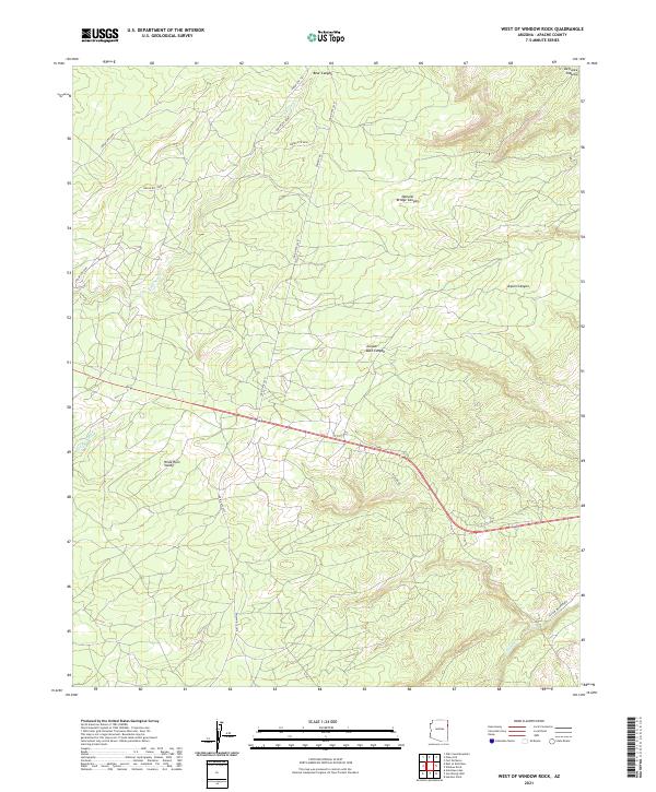 West of Window Rock 2021 topographic map thumbnail
