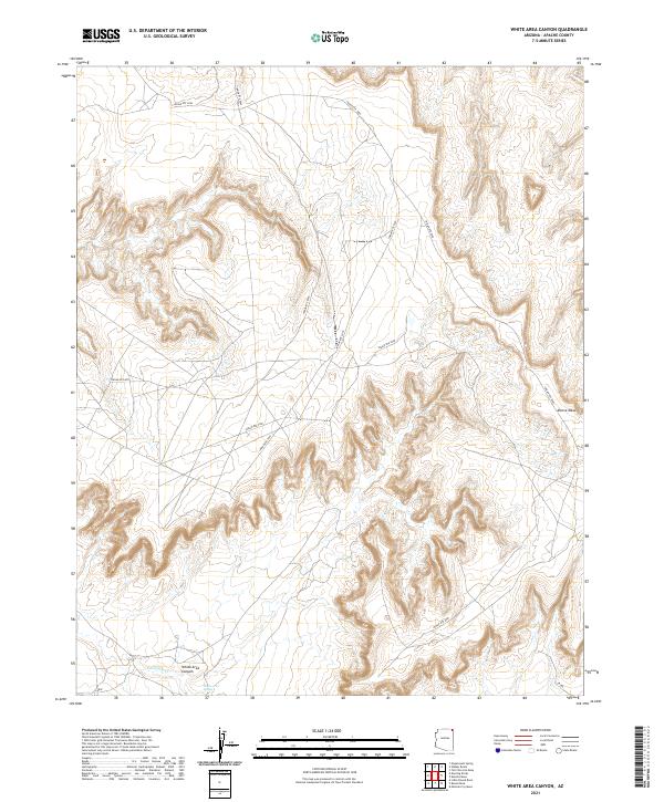 White Area Canyon topographic map thumbnail