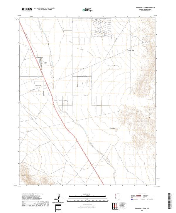 White Hills West topographic map thumbnail