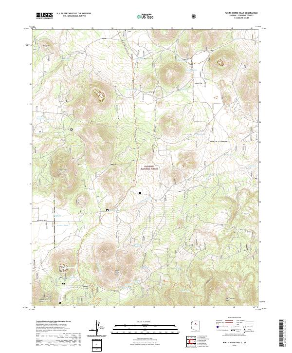 White Horse Hills 2021 topographic map thumbnail