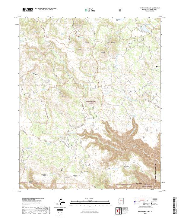 White Horse Lake topographic map thumbnail