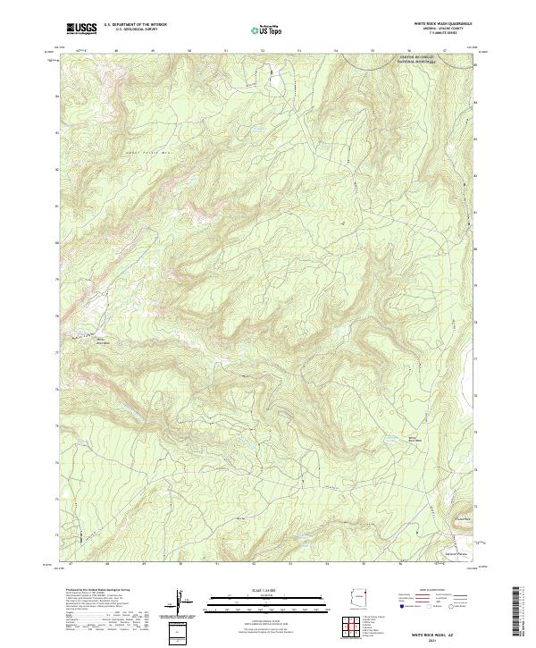 White Rock Wash topographic map thumbnail